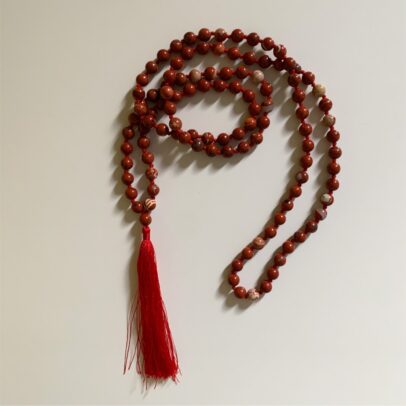 Mala - Dentelle blanche Jaspe rouge