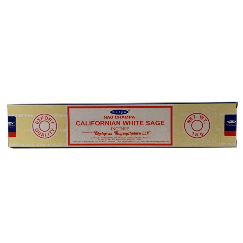 Nag Champa Californian White Sage - Satya 15gms Bâtons d'encens