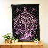 Tapisserie - Arbre de vie de l'éléphant (violet)
