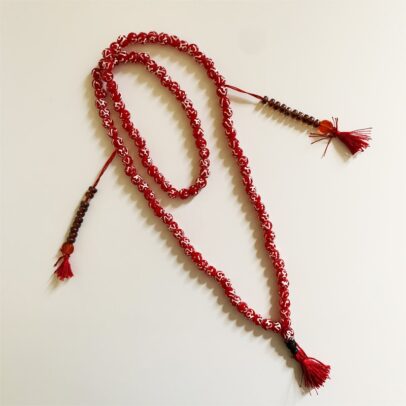 Mala tibétain - Verre Ohm (Rouge)