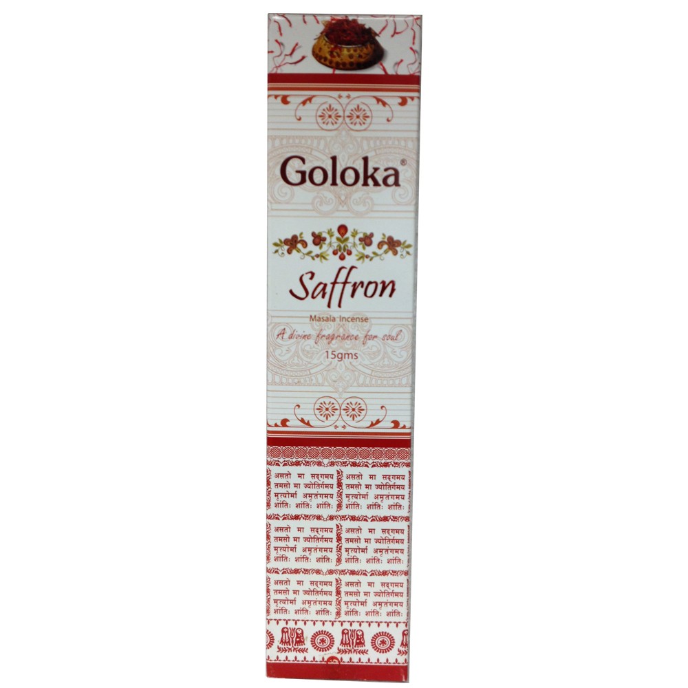 Saffron - Goloka 15 gms Incense Sticks