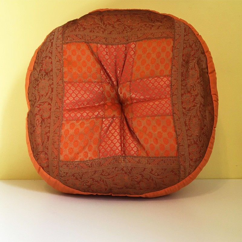Meditation Cushion - Round Orange