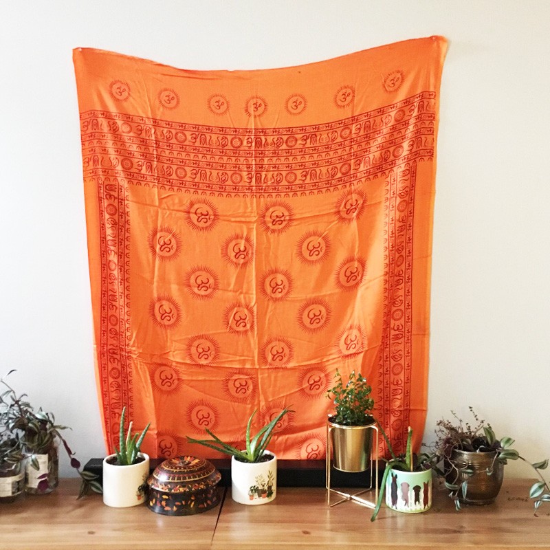 Meditation 2-in-1 Printed Textile - Ohm (Orange)