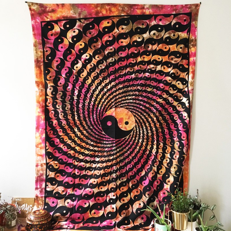 Tapestry - Yin Yang Spiral (Tie-Dye)