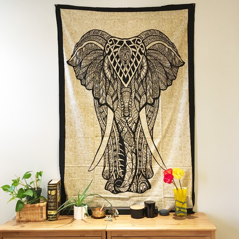 Tapestry - Artsy Elephant (Beige)